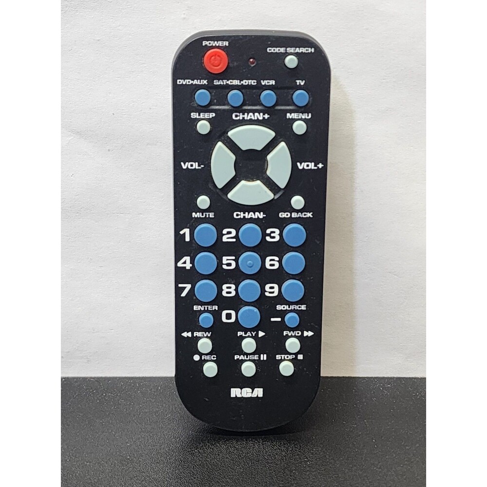 RCA RCR504BE 4-Device Palm Sized Universal Remote New - TV Cable DVD VCR